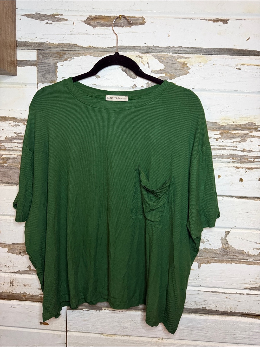Zenana Outfitters Forest Green Relaxed Pocket Tee (28